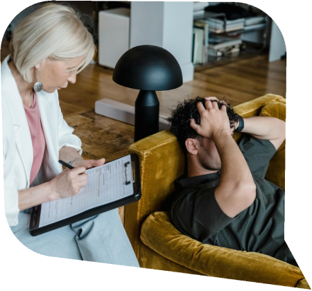 Therapeutisches Gespräch am Sofa
