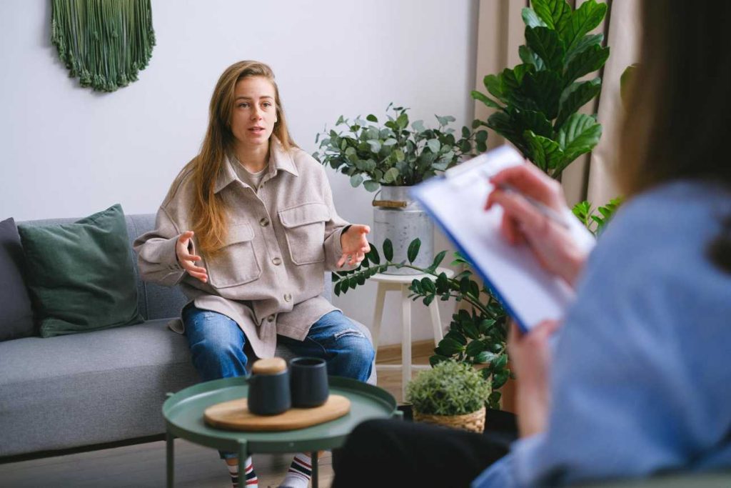 Gespräch in Therapiesitzung