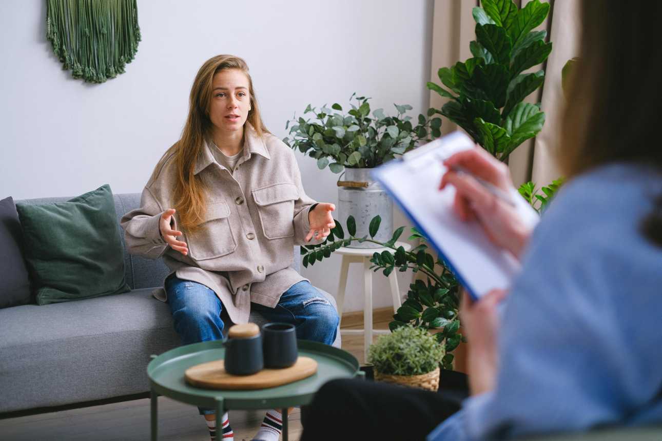 Gespräch in Therapiesitzung